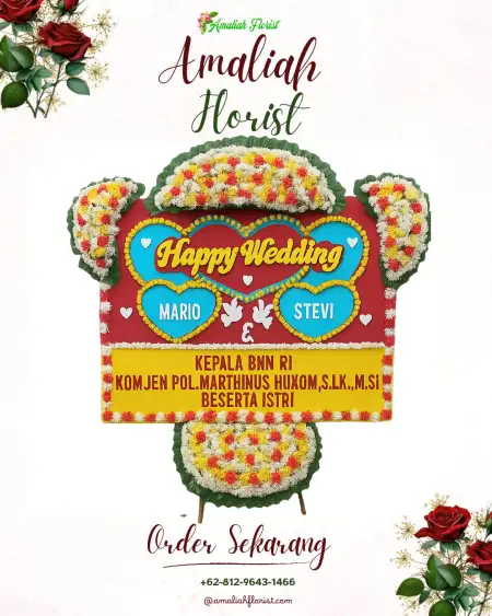 Papan Bunga Pernikahan Sranak